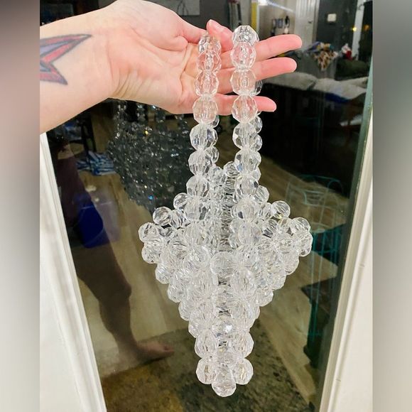 Gorgeous crystal handbag- transparent. VIDEO - Picture 3 of 6